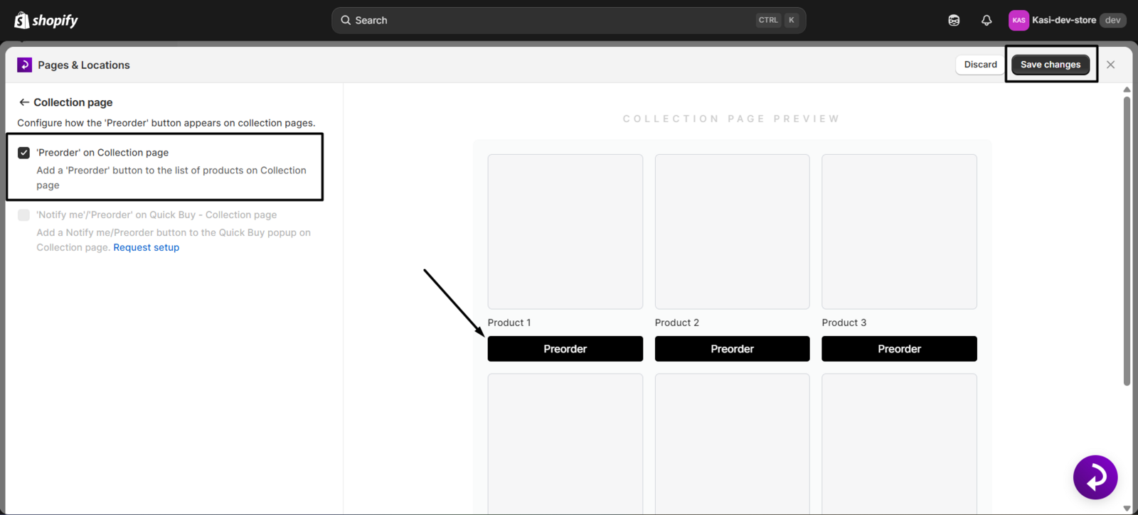 The Featured product checkbox on the home page