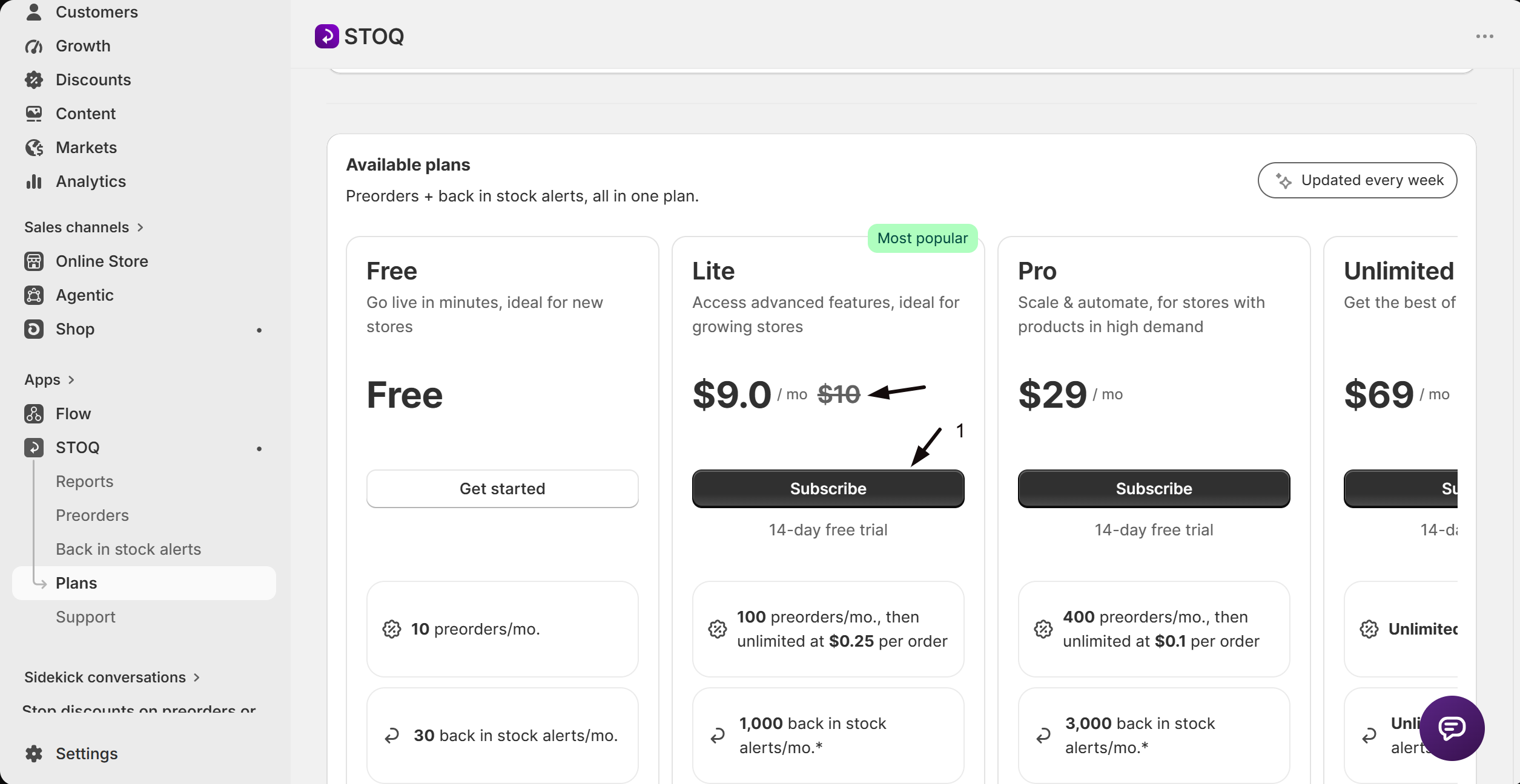 Subscribing at the discounted rate