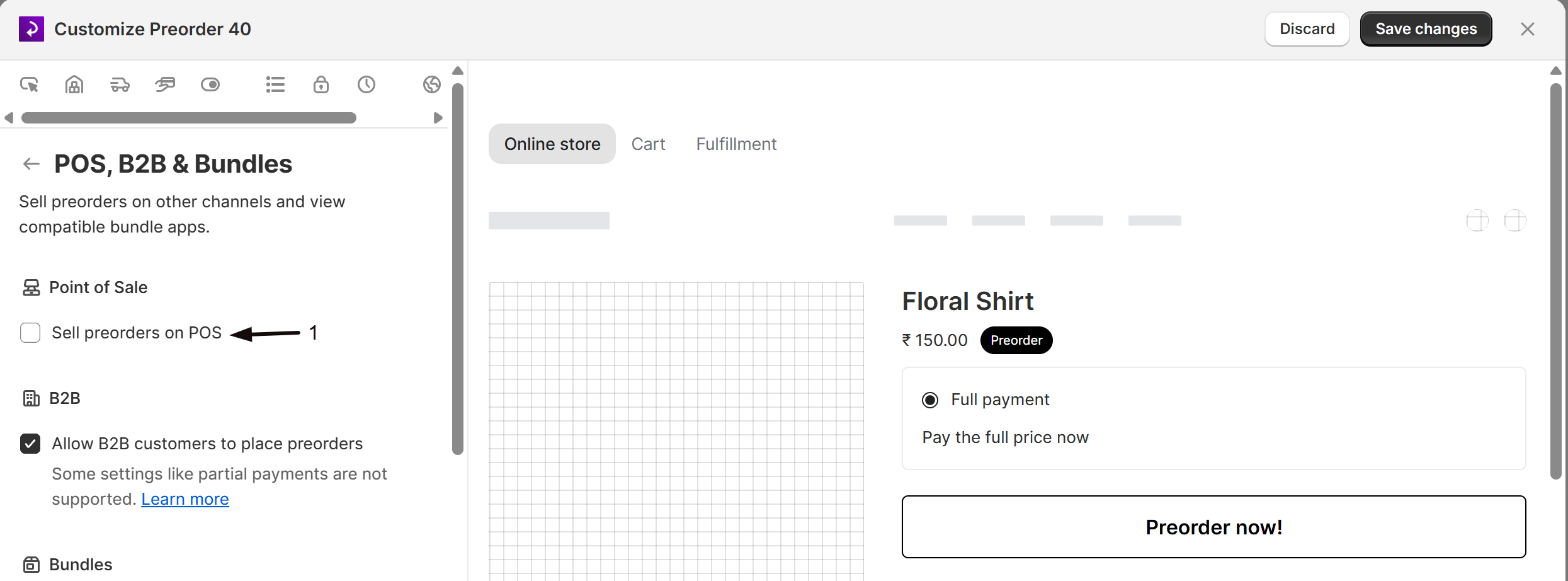 The Sell preorders on POS toggle