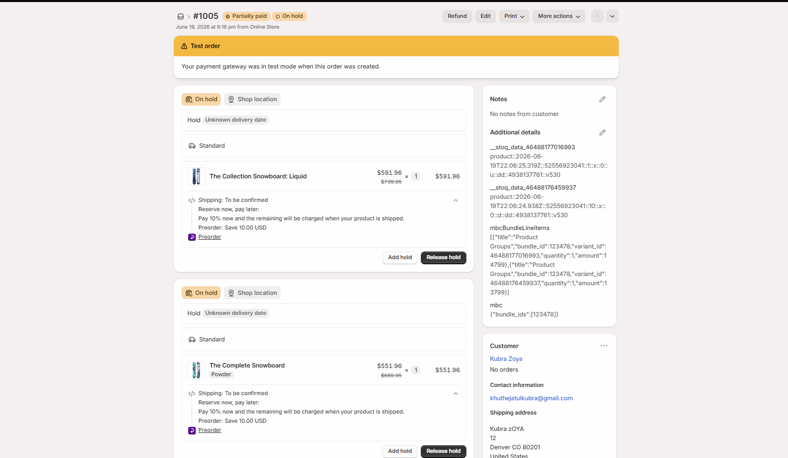 The all-preorder Product Group order in Shopify
